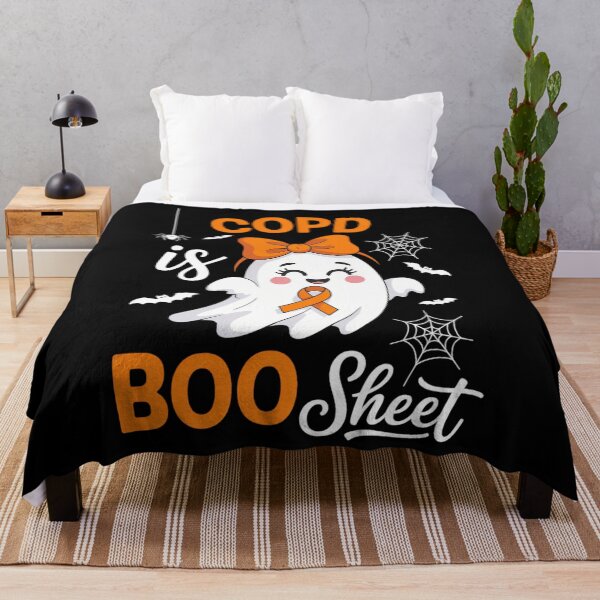 Item preview, COPD is Boo Sheet Halloween Cute Ghost Orange Ribbon designed and sold by waazwee6.