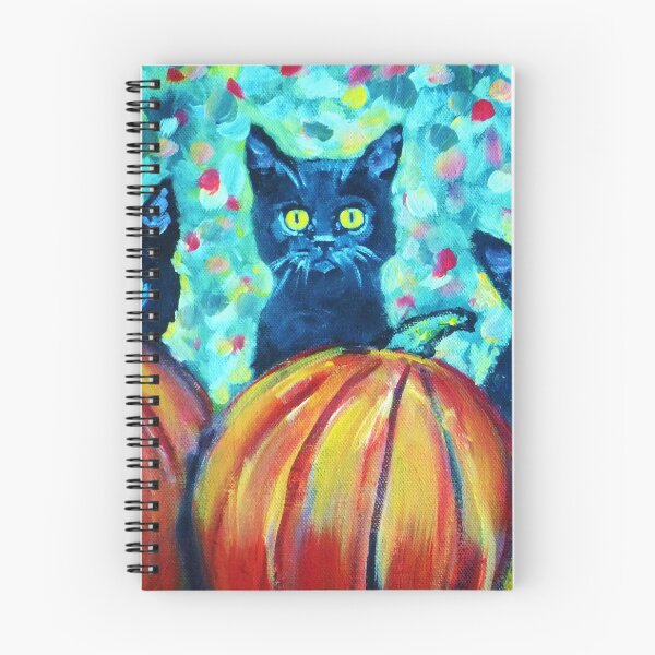 Item preview, 3 black cats with pumpkins designed and sold by SweetPeaArt.