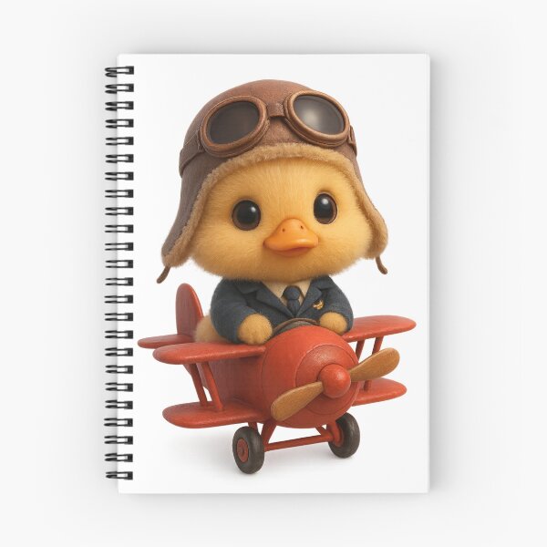 Item preview, Cute Pilot Duck in Biplane | Kawaii Cottagecore Art designed and sold by Moons Studio.