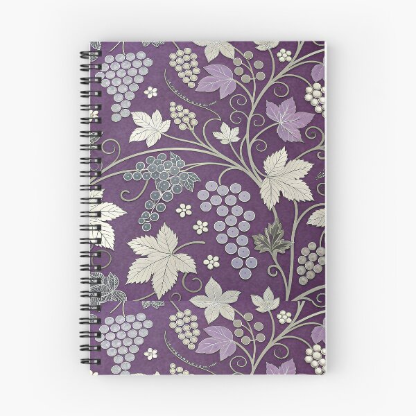 Item preview, Vintage Vineyard Grape and Leaf Pattern in Purple designed and sold by ML-Media.