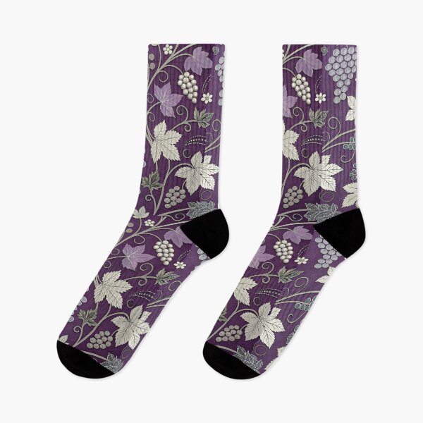 Item preview, Vintage Vineyard Grape and Leaf Pattern in Purple designed and sold by RGShirtWorks.
