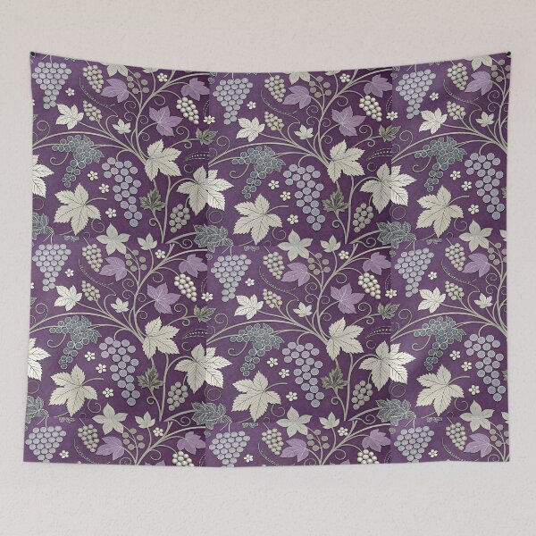 Item preview, Vintage Vineyard Grape and Leaf Pattern in Purple designed and sold by RGShirtWorks.