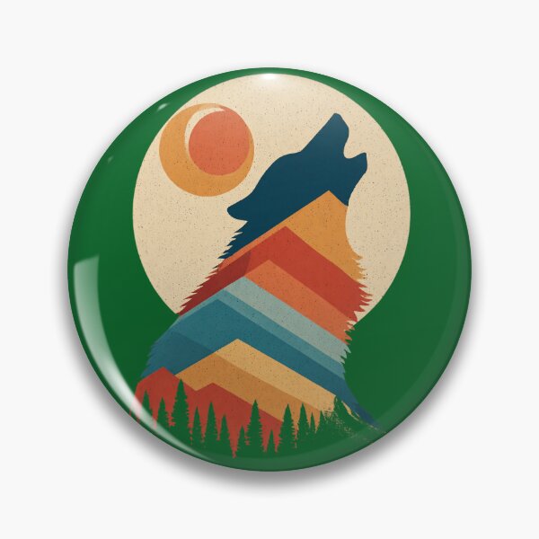 Item preview, Retro Wolf Silhouette – Vintage Nature Design designed and sold by Meiersbeste.