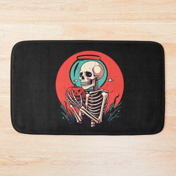 Item preview, Pumpkin Fish Bowl – Funny Skeleton Halloween Minimalist Premium Design designed and sold by ColorSplash123.