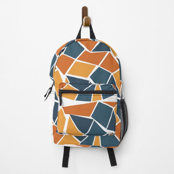Item preview, Geometric Mosaic – Abstract Polygon Dance in Rust & Blue designed and sold by tee.crush.
