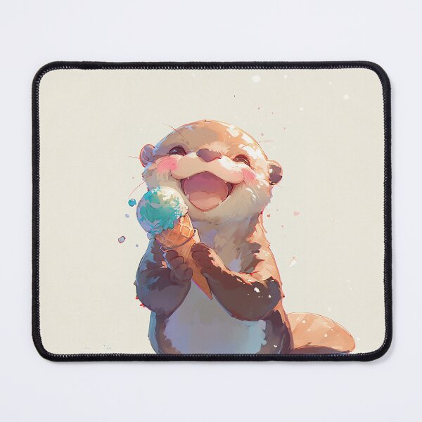 Item preview, Cute Otter with Ice Cream designed and sold by Christian Weiss.