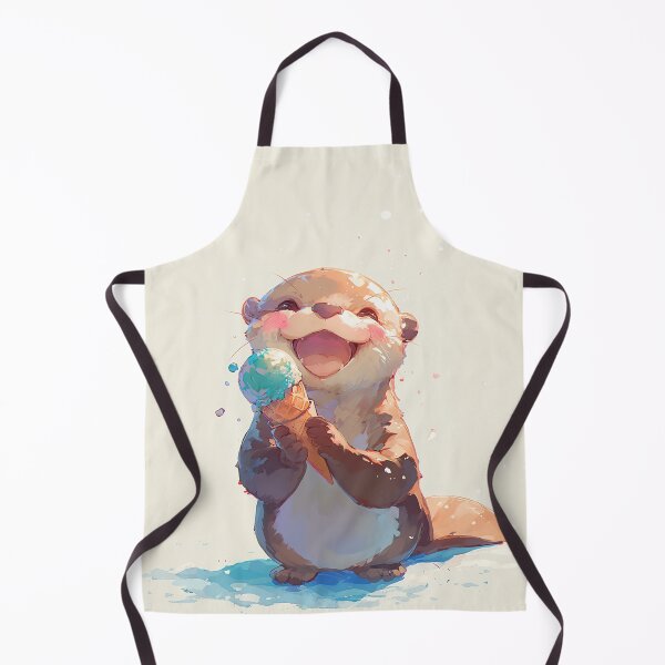 Item preview, Cute Otter with Ice Cream designed and sold by Christian Weiss.