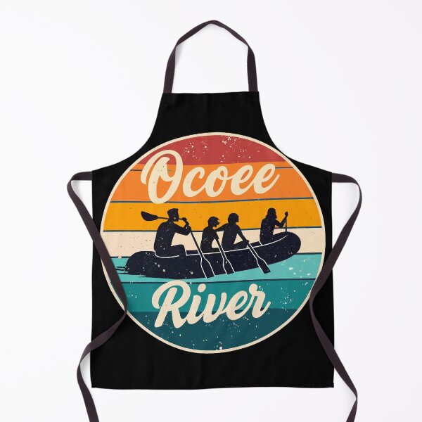 Item preview, Retro Ocoee River Rafting Sticker with Sunset Colors and Vintage Script designed and sold by VividOrganica.