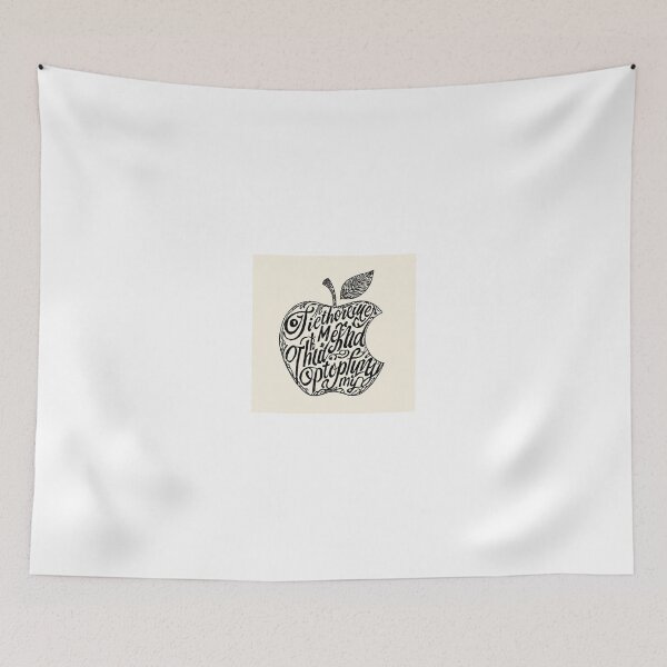 Item preview, Black and White Apple Typography Illustration designed and sold by Laxmi Store cool store .