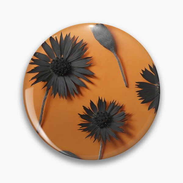 Item preview, Black Dried Flowers Collage on Orange – Autumn Halloween Aesthetic designed and sold by EmeraldeaArt.