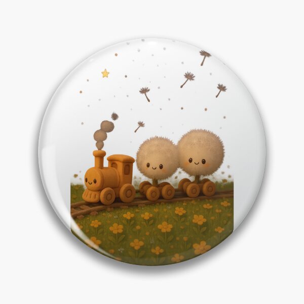 Item preview, Cute Dandelion Wish Train | Kawaii Cottagecore Art designed and sold by Moons Studio.