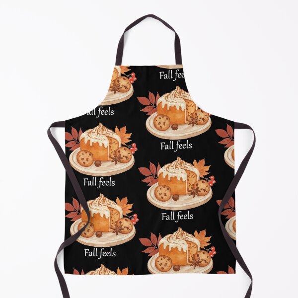 Item preview, Fall Feels Cozy Autumn Cake Illustration on black designed and sold by designsoftinaa.