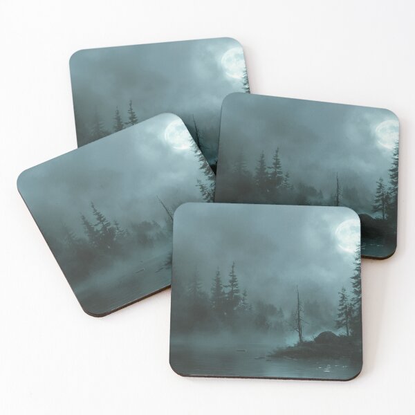 Item preview, Full Moon over a Misty Lake at Night designed and sold by Hartbecke.