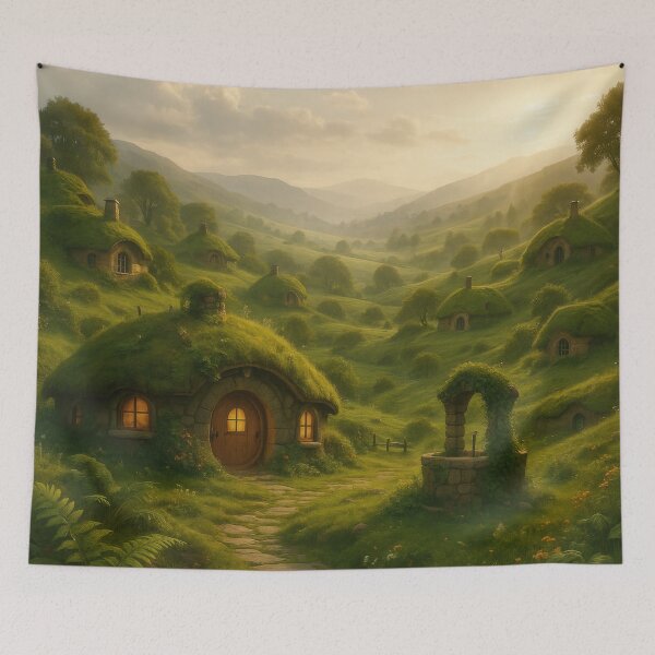 Item preview, Idyllic grassy hills with stone path designed and sold by BreakingWorse.