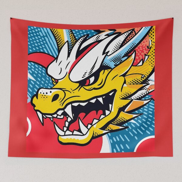 Artikelvorschau, EIN CHINESISCHER DRACHE IM POP-ART-STIL entworfen und verkauft von infinitearte.