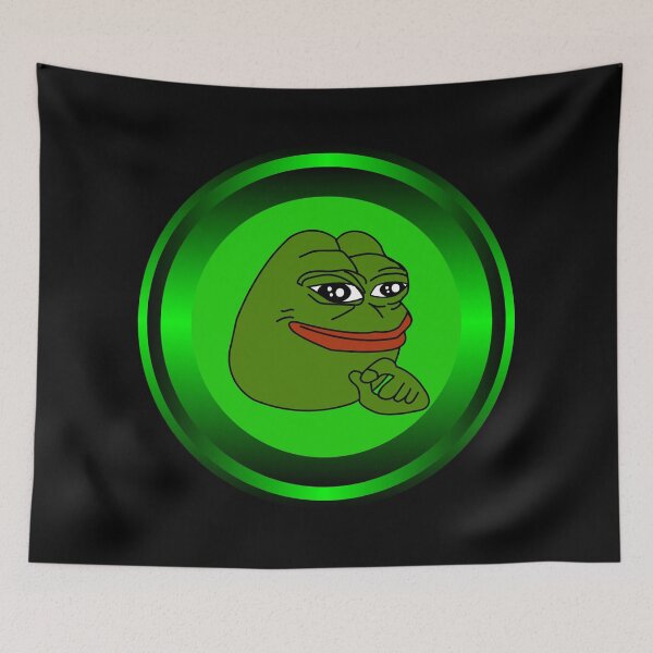 Item preview, Green Pepe coin crypto currency Meme Design designed and sold by ZieProject.