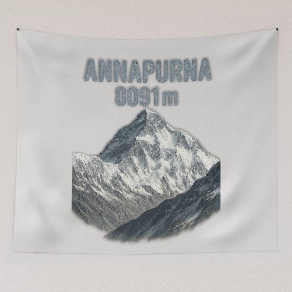 Item preview, Annapurna 8091 m — Himalayan Eight-Thousander Mountain Poster designed and sold by TrendTribeTP.