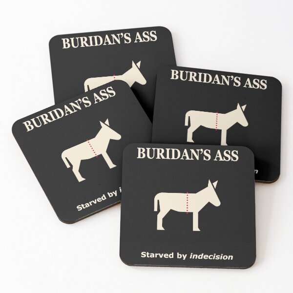 Item preview, Buridan’s Ass T-Shirt – Starved By Indecision designed and sold by OpenLidStudio.
