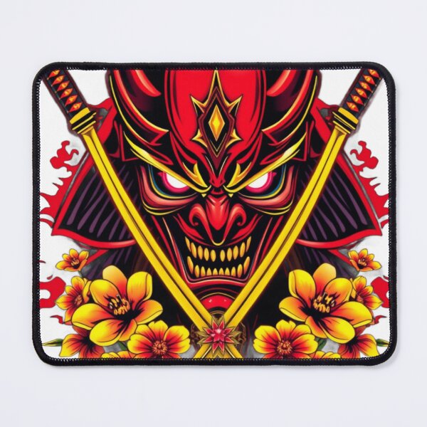 Item preview,  Red Demon Mask with Swords & Flowers designed and sold by Eternal ronin.