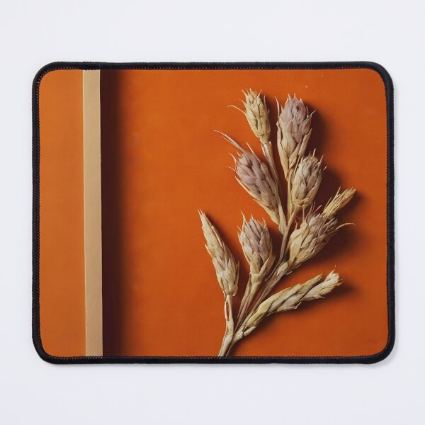 Artikelvorschau, Gepresste Herbstgräser auf orangefarbenem Hintergrund entworfen und verkauft von EmeraldeaArt.