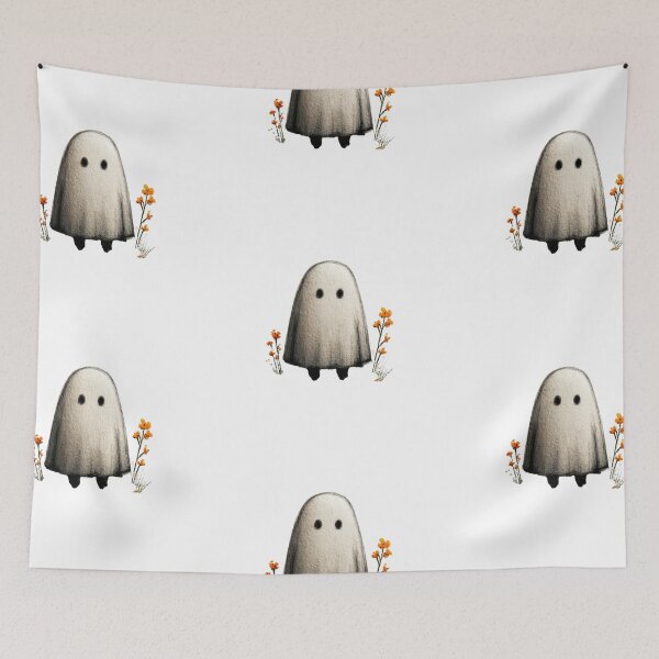 Item preview, Ghost with flowers designed and sold by MendaciousMina.