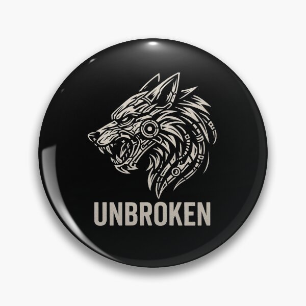 Item preview, UNBROKEN Mechanical Wolf – Cyberpunk Spirit Design designed and sold by jolille.