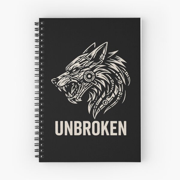 Item preview, UNBROKEN Mechanical Wolf – Cyberpunk Spirit Design designed and sold by jolille.