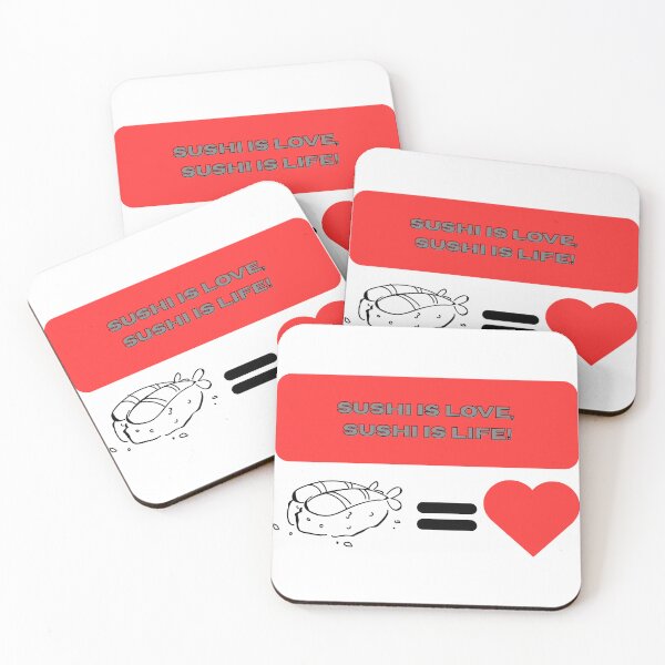 Item preview, Sushi is love, Sushi is life! - Funny Food Quote designed and sold by Kouichi1990.