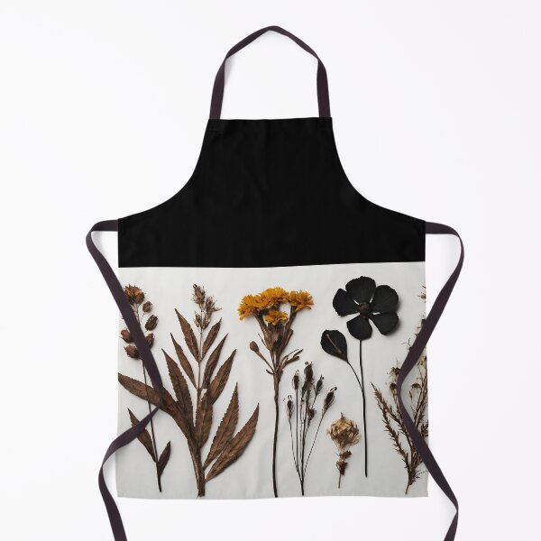 Item preview, Pressed Wildflowers and Grasses – Dark Autumn Botanical Collage designed and sold by EmeraldeaArt.