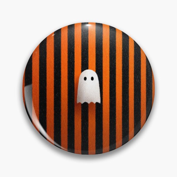 Item preview, Ghost on Black and orange stripes designed and sold by MendaciousMina.