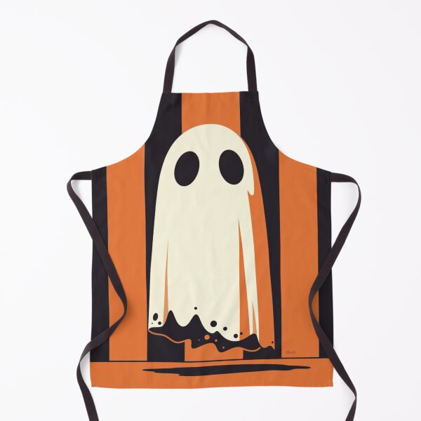 Item preview, Ghost on Black and orange stripes designed and sold by MendaciousMina.