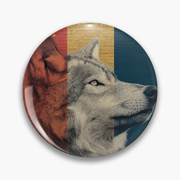 Item preview, Wolf Portrait in Profile – Vintage Retro Design designed and sold by Meiersbeste.