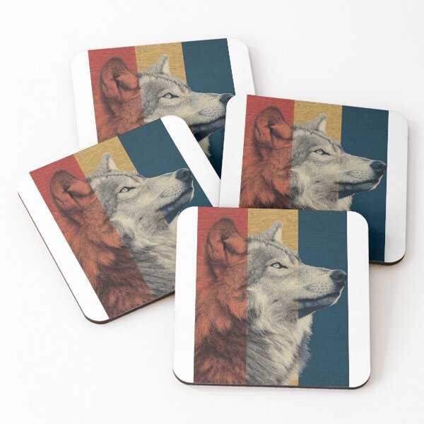 Item preview, Wolf Portrait in Profile – Vintage Retro Design designed and sold by Meiersbeste.