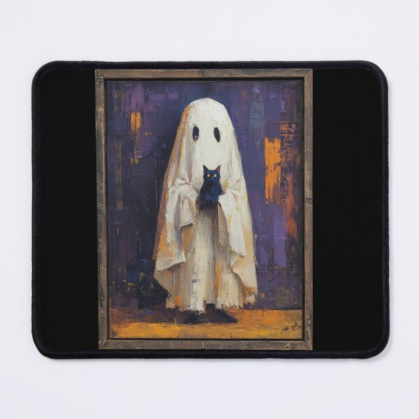 Item preview, Portrait of a ghost holding a cat designed and sold by MendaciousMina.