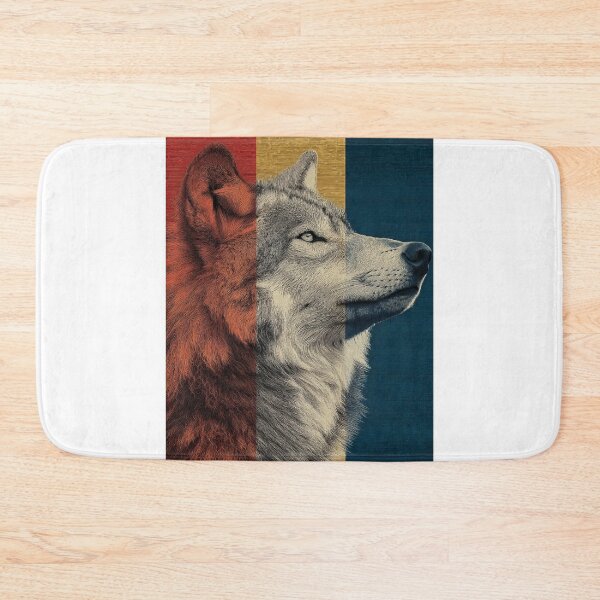 Item preview, Wolf Portrait in Profile – Vintage Retro Design designed and sold by Meiersbeste.