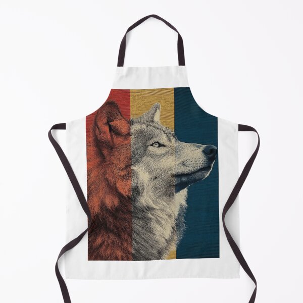 Item preview, Wolf Portrait in Profile – Vintage Retro Design designed and sold by Meiersbeste.