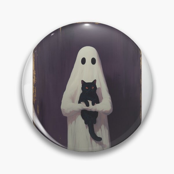 Item preview, Portrait of a ghost holding a cat designed and sold by MendaciousMina.