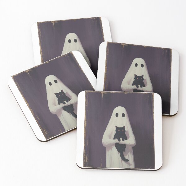 Item preview, Portrait of a ghost holding a cat designed and sold by MendaciousMina.