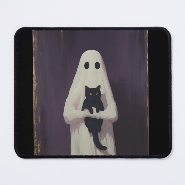 Item preview, Portrait of a ghost holding a cat designed and sold by MendaciousMina.