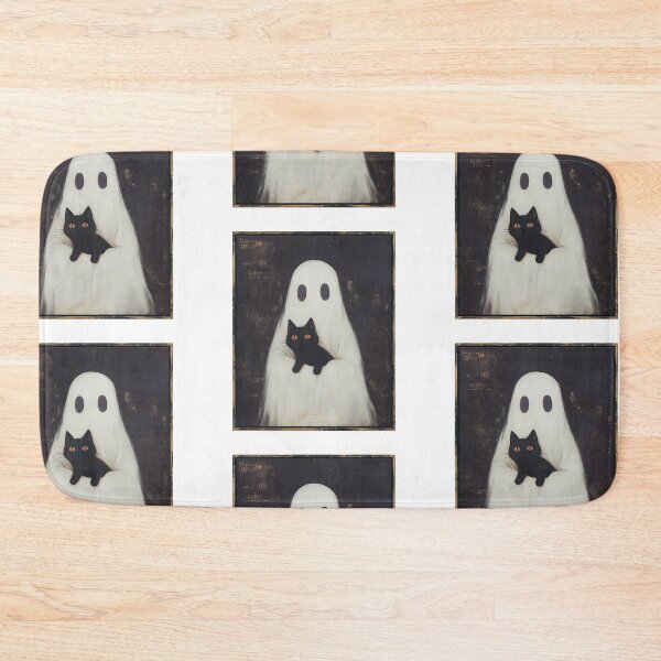 Item preview, Portrait of a ghost holding a black cat designed and sold by MendaciousMina.