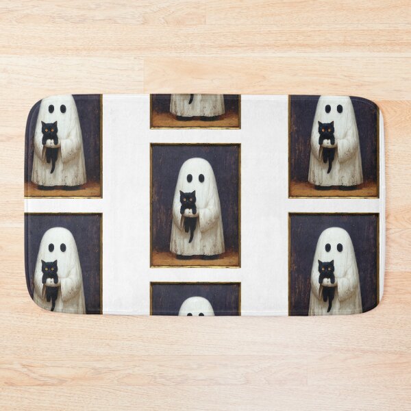 Item preview, Portrait of a ghost holding a black cat designed and sold by MendaciousMina.