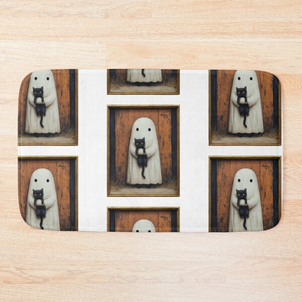 Item preview, Portrait of a ghost holding a black cat designed and sold by MendaciousMina.