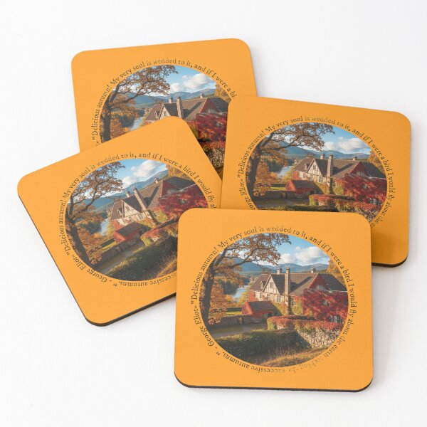 Item preview, Delicious Autumn – Rustic Manor Wrapped in Golden Foliage designed and sold by MerchYouSearch.
