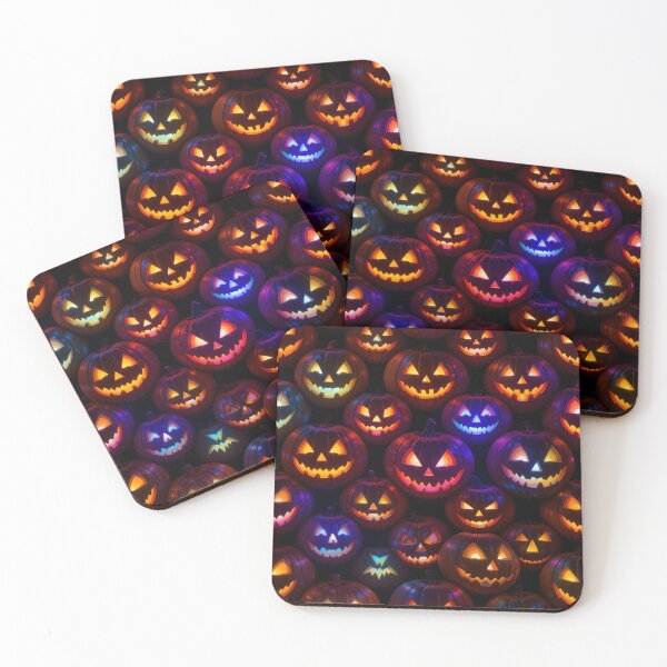 Item preview, Jack-o'-Lanterns in Vibrant Colors designed and sold by InezPhotography.