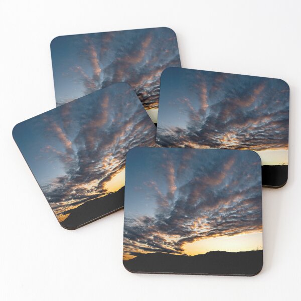 Item preview, Fiery Evening Sky – Dramatic Clouds Over Mountain Silhouette designed and sold by Illia Zelenin.