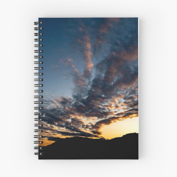 Item preview, Fiery Evening Sky – Dramatic Clouds Over Mountain Silhouette designed and sold by Illia Zelenin.