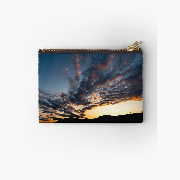 Item preview, Fiery Evening Sky – Dramatic Clouds Over Mountain Silhouette designed and sold by Illia Zelenin.