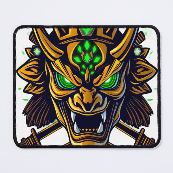 Item preview, Golden Demon Mask with Swords designed and sold by Eternal ronin.