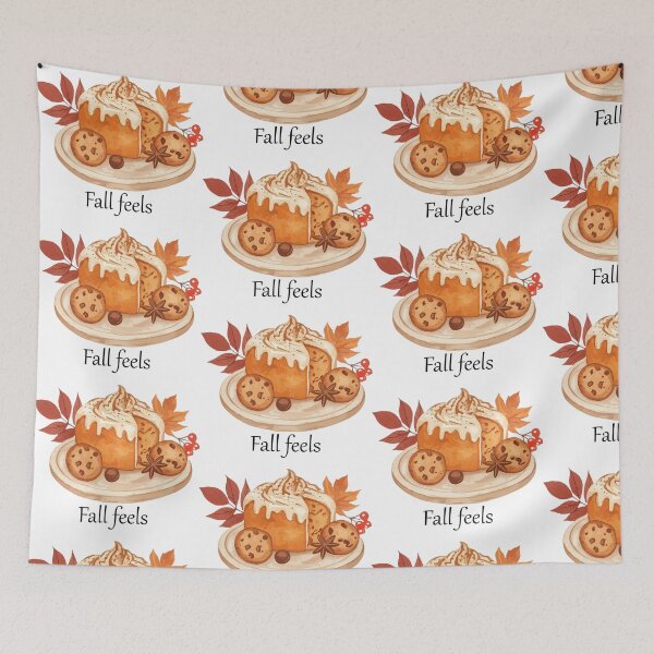 Item preview, Copy of Fall Feels Cozy Autumn Cake Illustration on white designed and sold by designsoftinaa.