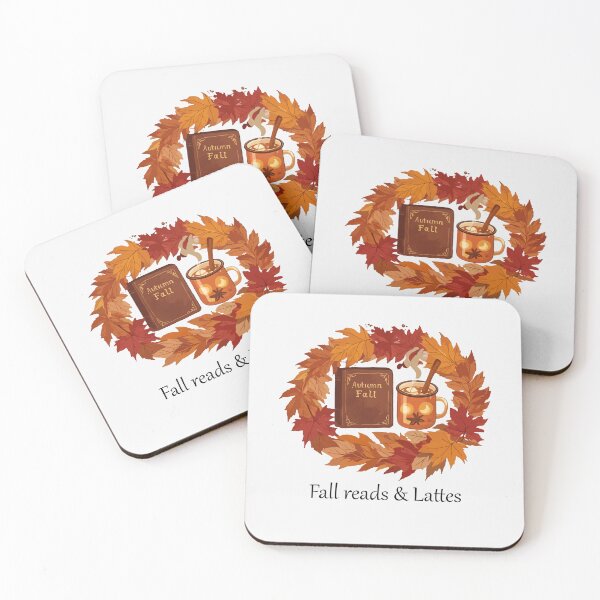 Item preview, Fall Reads And Lattes Cozy Autumn Illustration on white. designed and sold by designsoftinaa.